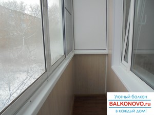 Балкон после остекления и отделки. п. Михнево (Ступинский район)